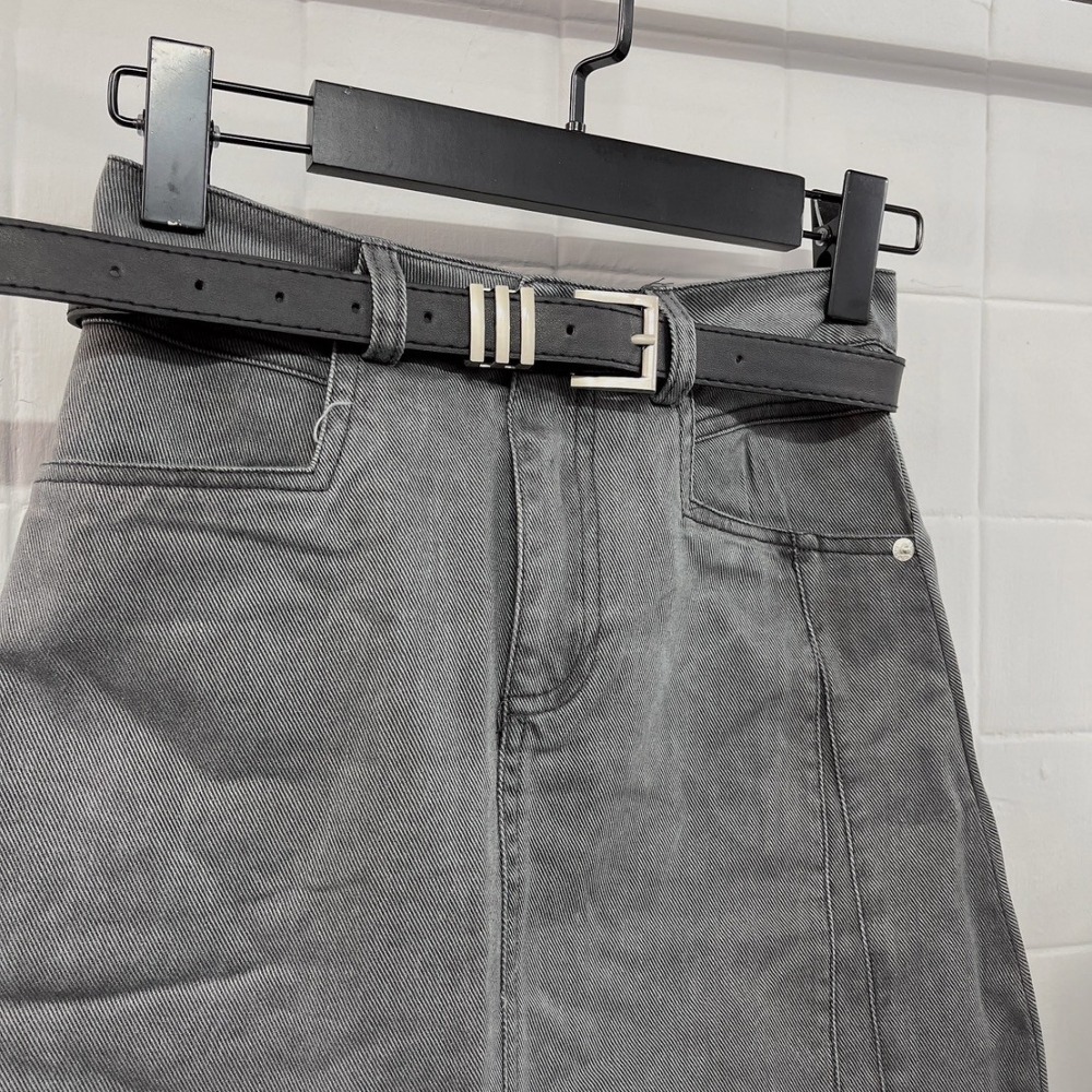 Jun.09 │ 簡約工裝牛仔裙(3碼)-6516 短裙 牛仔裙 褲裙 裙子 牛仔短裙 A字裙 女生短裙-細節圖2