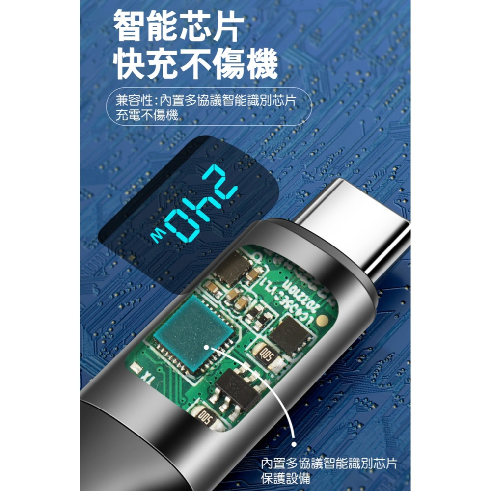 USB Type-C to C USB4 8K T4 數顯充電傳輸線(240W) (0.5M)(1M) 超級快充線 閃充-細節圖10