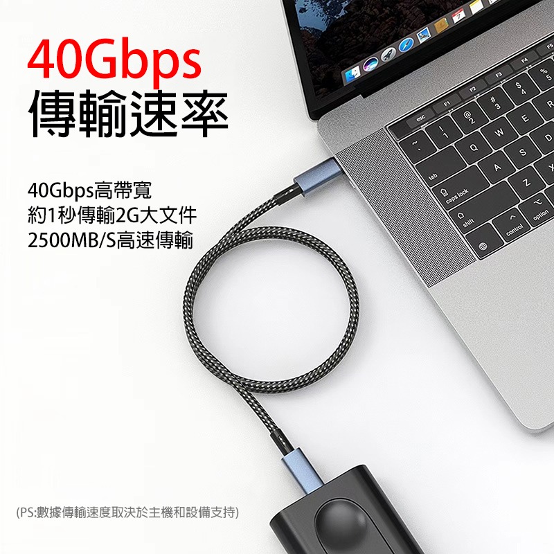 USB Type-C to C USB4 8K 數顯充電傳輸線(240W)(1M) 全功能 Type-C 超級快充線-細節圖3