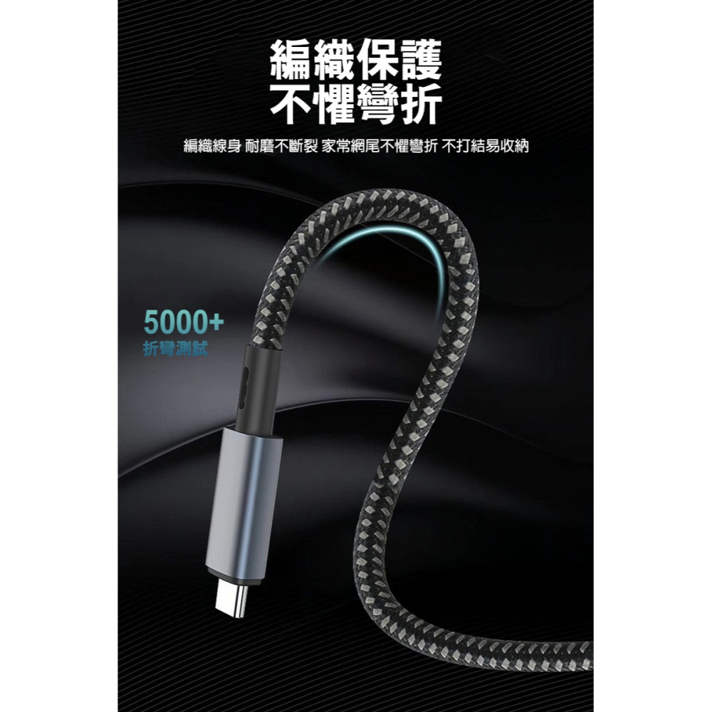 USB Type-C to C USB4 8K 數顯充電傳輸線(240W)(1M) 全功能 Type-C 超級快充線-細節圖5