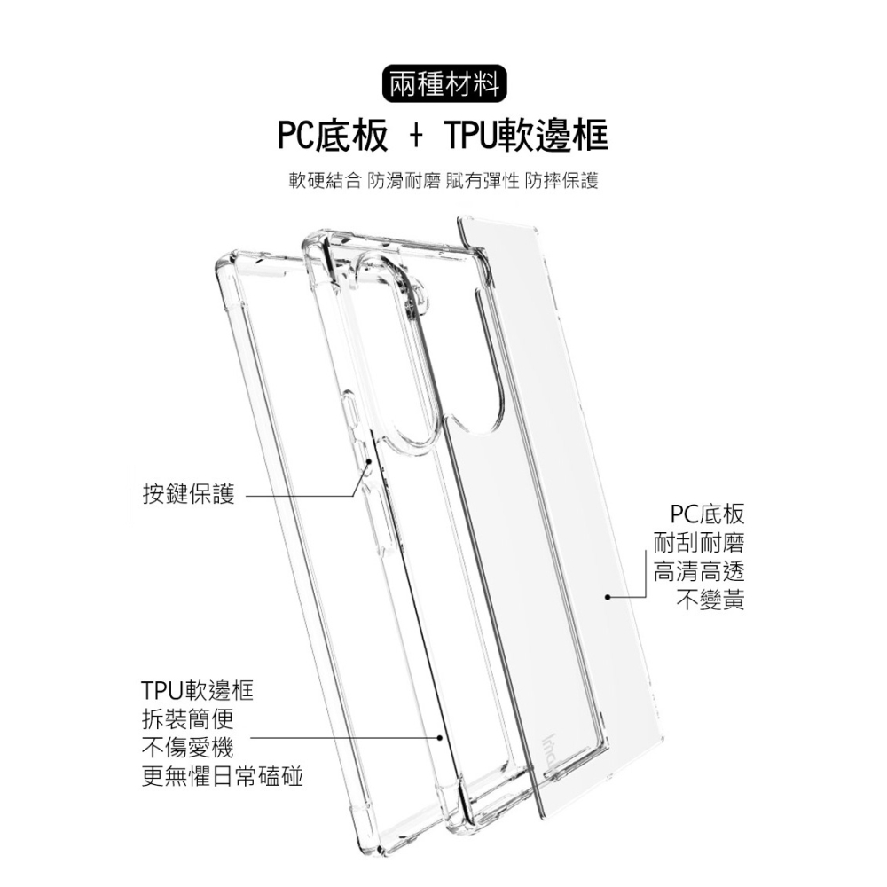 Imak 艾美克 SAMSUNG 三星 Galaxy Z Fold 6 5G 太空殼 雙料殼 透明殼 保護殼 保護套 軟-細節圖3