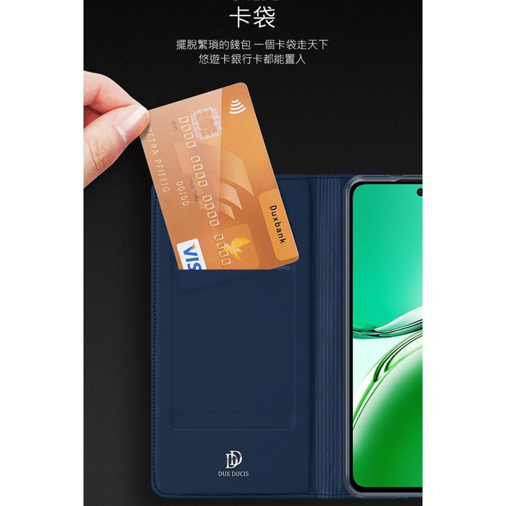 DUX DUCIS OPPO Reno 12 F 5G SKIN Pro 皮套 側翻皮套 插卡 可立 保護套 手機套-細節圖8