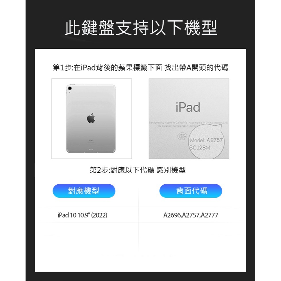 DUX DUCIS Apple 蘋果 iPad 10.9 (2022/10代) DK 鍵盤保護套(背光版) 平板保護套-細節圖2