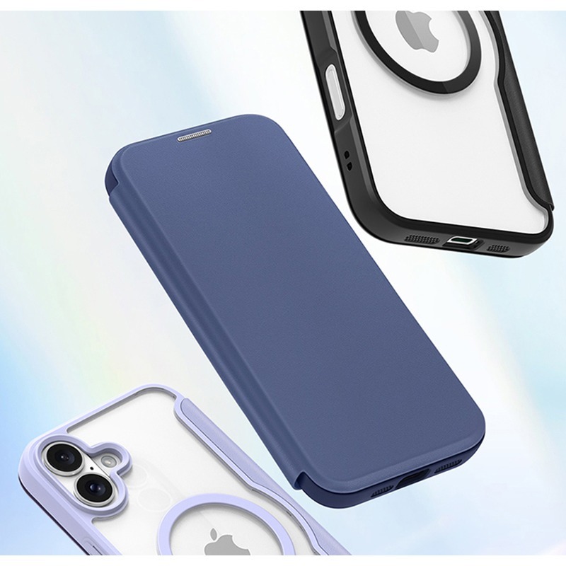 DUX DUCIS Apple 蘋果 iPhone 16 Plus SKIN X Pro 皮套 側翻皮套 插卡 保護套-細節圖3