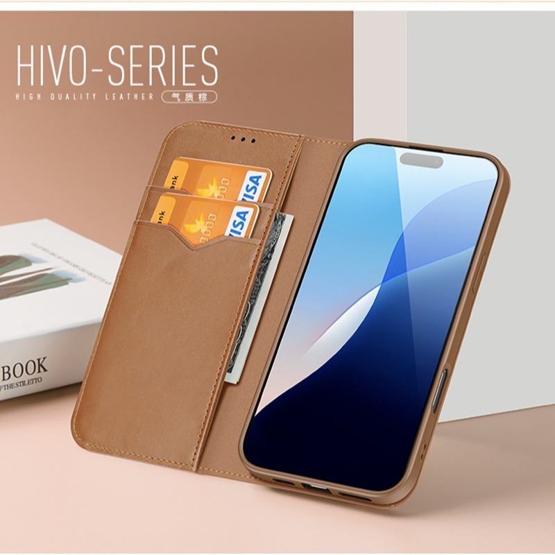 DUX DUCIS Apple 蘋果 iPhone 16 / 16 Plus Hivo 真皮保護套 側翻皮套 保護套-細節圖7