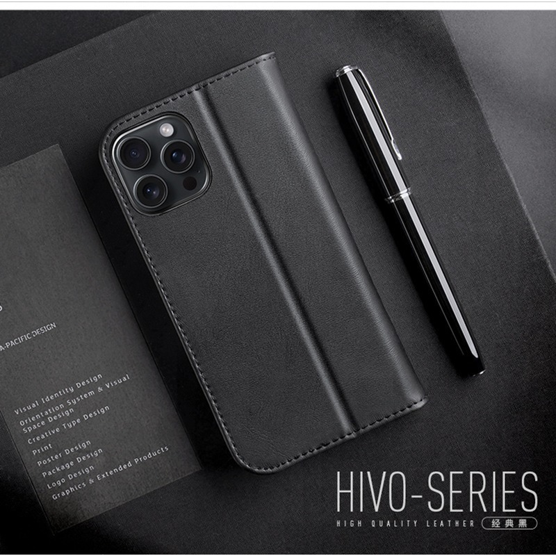 DUX DUCIS Apple 蘋果 iPhone 16 Pro Hivo 真皮保護套 側翻-細節圖5