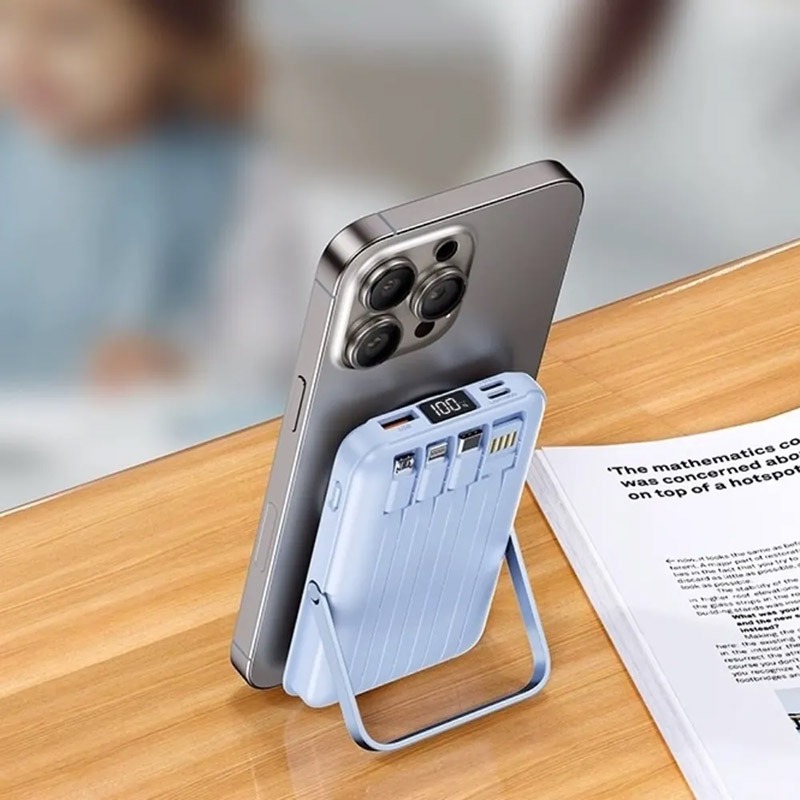 Nisda BS-WL102 快充磁吸之架行動電源(10000mAh) MagSafe 自帶線 Type-C Micro-細節圖5