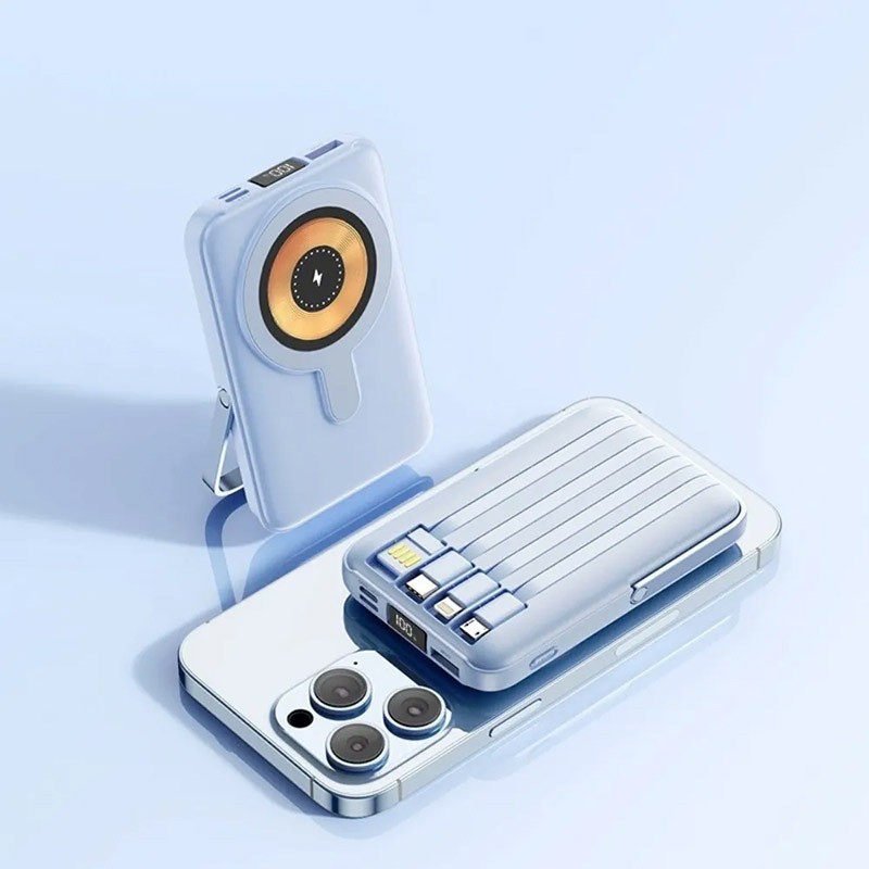 Nisda BS-WL102 快充磁吸之架行動電源(10000mAh) MagSafe 自帶線 Type-C Micro-細節圖9