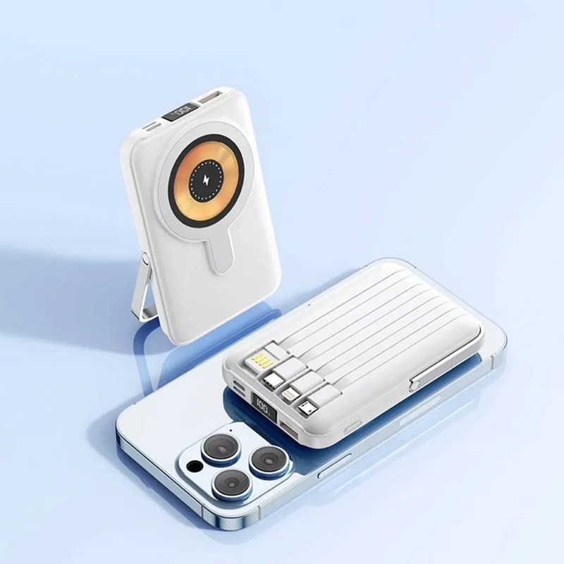 Nisda BS-WL102 快充磁吸之架行動電源(10000mAh) MagSafe 自帶線 Type-C Micro-細節圖10