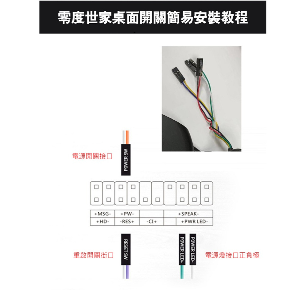 零度世家 LDSJ 電腦延伸開關(含USB/音源)-旗艦版 延伸電腦開關鍵 PC 桌面延長USB 桌面延長音源孔-細節圖7