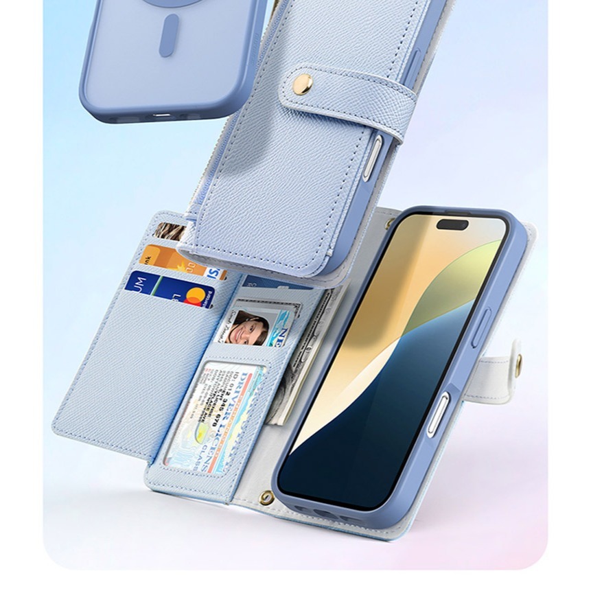 DUX DUCIS Apple 蘋果 iPhone 16 / 16 Plus LAWA 二合一錢包保護套 側翻皮套 真皮-細節圖3