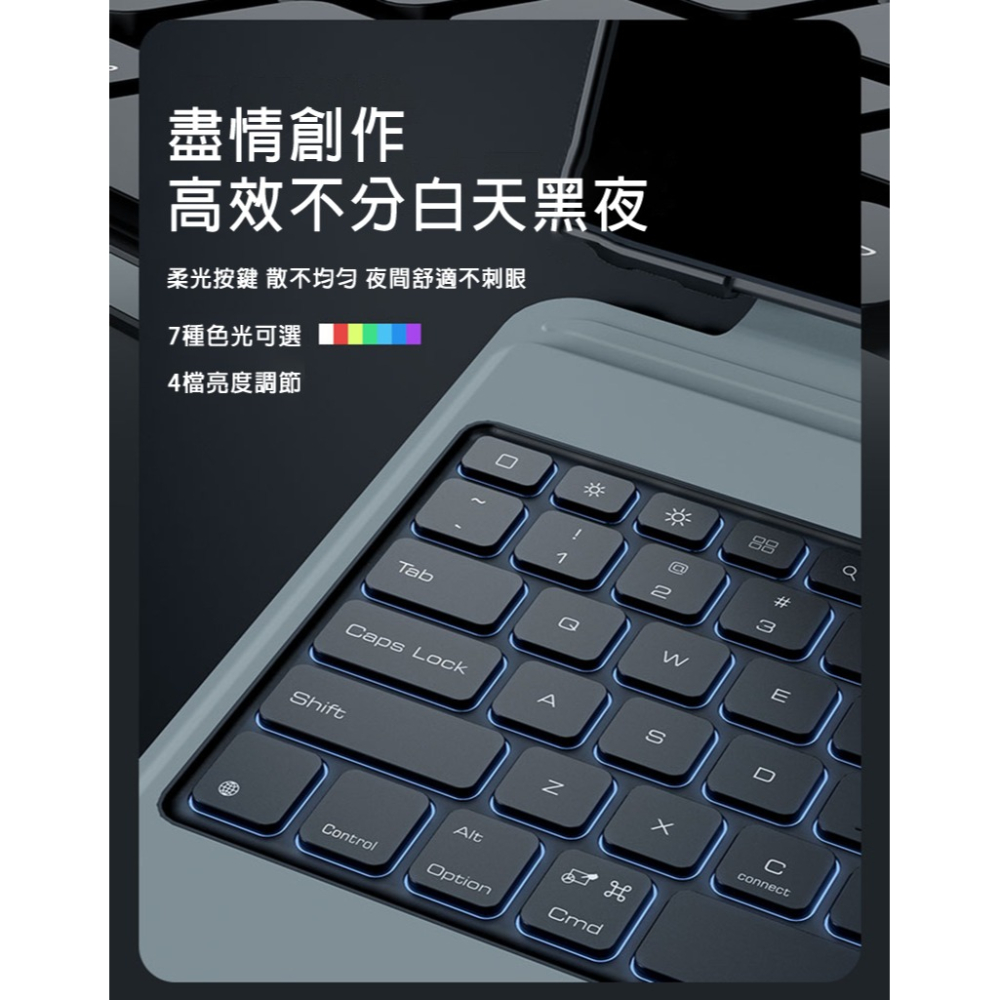 NILLKIN Apple 蘋果 iPad Pro 11 (2024/M4) 悍能鍵盤保護套(背光版) 實體鍵盤套-細節圖11