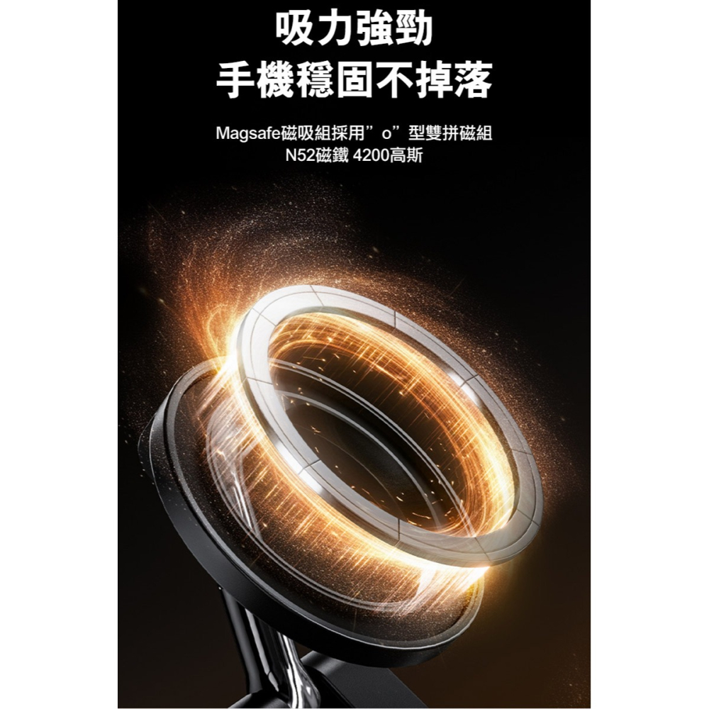 yesido C298 夾式旅行磁吸手機支架 手機架 磁吸支架 可折疊 可夾桌緣 穩定不放 支援 MagSafe-細節圖4