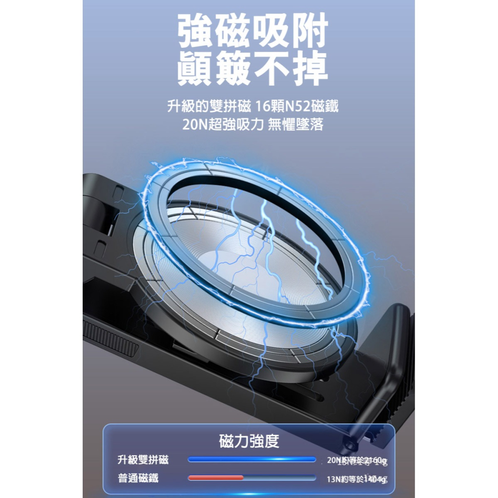 QinD H3 多功能摺疊磁吸旅行支架 手機架 夾式支架 桌邊支架 磁吸支架 可折疊 穩定站立 支援 MagSafe-細節圖5