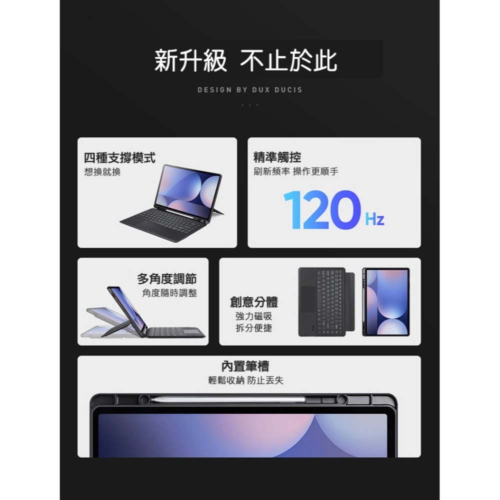 DUX DUCIS SAMSUNG Tab S10 Ultra/S9 Ultra /S8 Ultra DK 鍵盤保護套-細節圖3