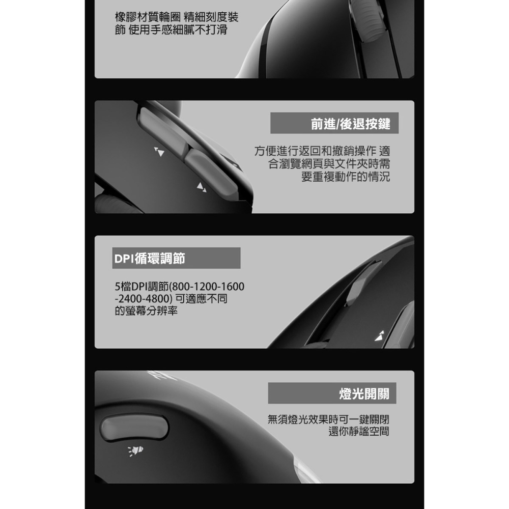 ZELOTES F-33 軌跡球雙模無線滑鼠(拇指) 循跡球 辦公滑鼠 人體工學 手腕舒適-細節圖11