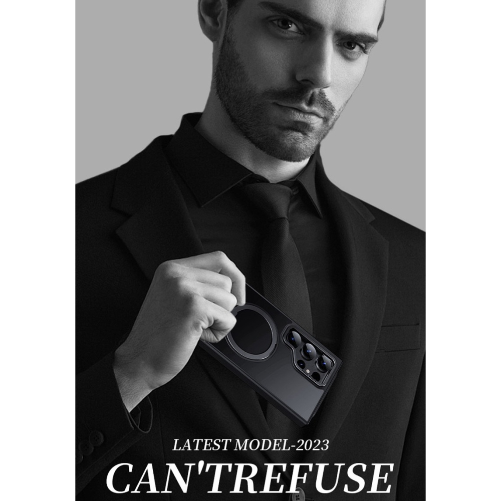 QinD SAMSUNG 三星 Galaxy S25 Ultra S25U 旋轉磁吸支點殼 手機殼 保護殼 保護套 雙料-細節圖4