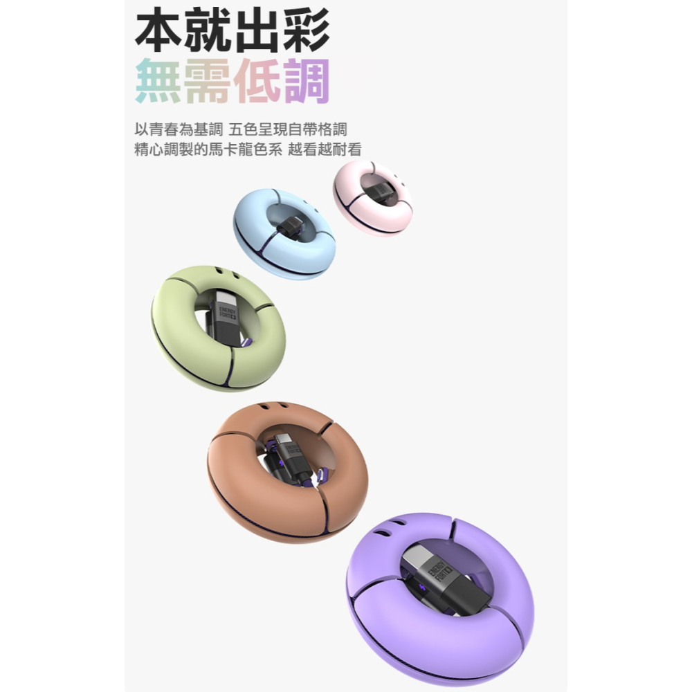 ENERGY FORT 甜甜圈磁吸數據線收納器 收線器 理線器-細節圖5