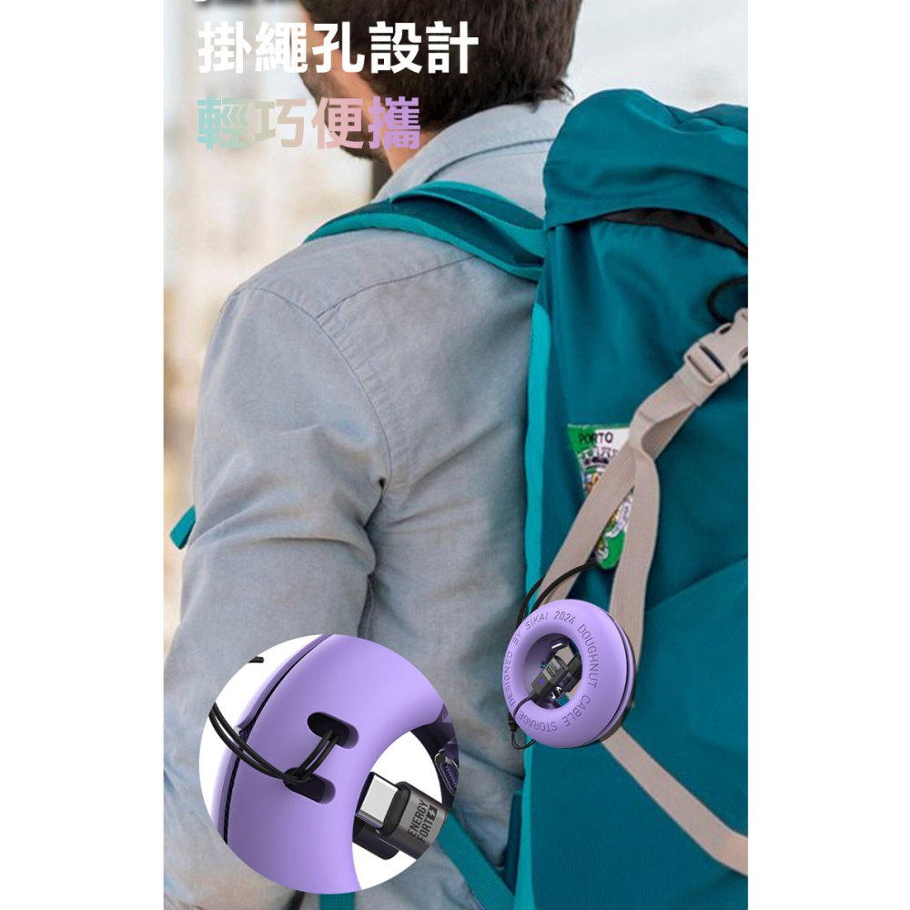 ENERGY FORT 甜甜圈磁吸數據線收納器 收線器 理線器-細節圖10
