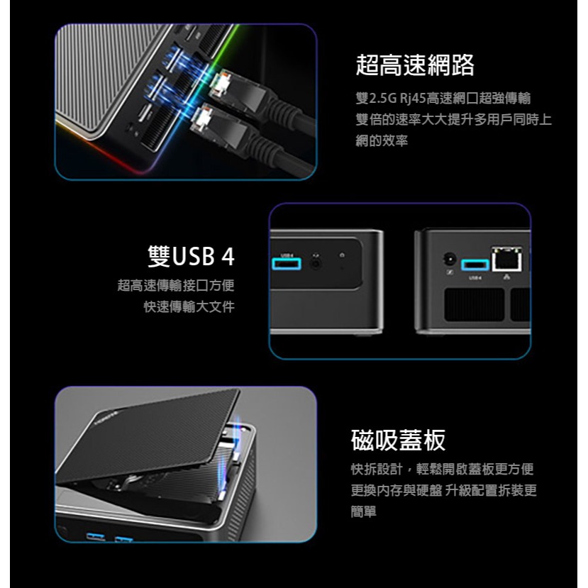 MOREFINE S700 迷你電腦(Intel Ultra 7 155H) 系列 迷你主機 高效能 小主機 小桌機-細節圖10