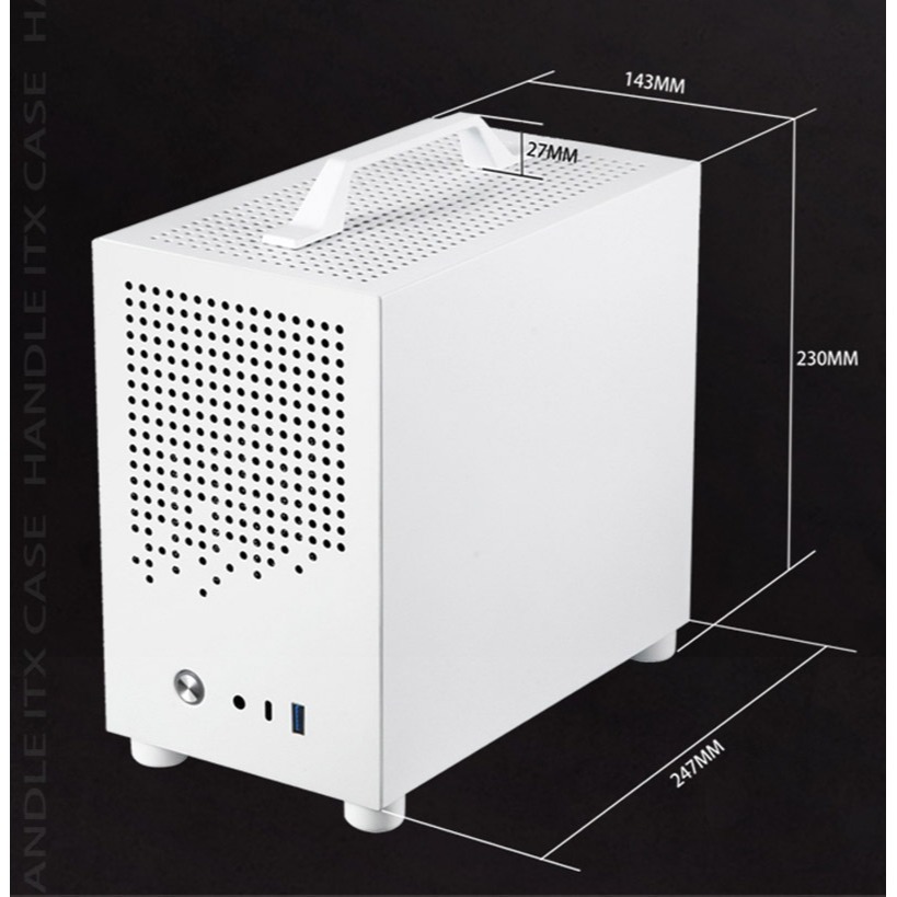 SKTC-A17 手提 ITX 迷你機殼(7.6L) Mini ITX 機殼 迷你機殼 小機殼-細節圖4