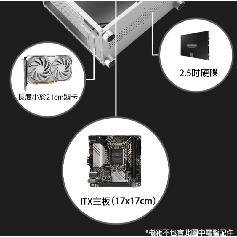 SKTC-A17 手提 ITX 迷你機殼(7.6L) Mini ITX 機殼 迷你機殼 小機殼-細節圖8