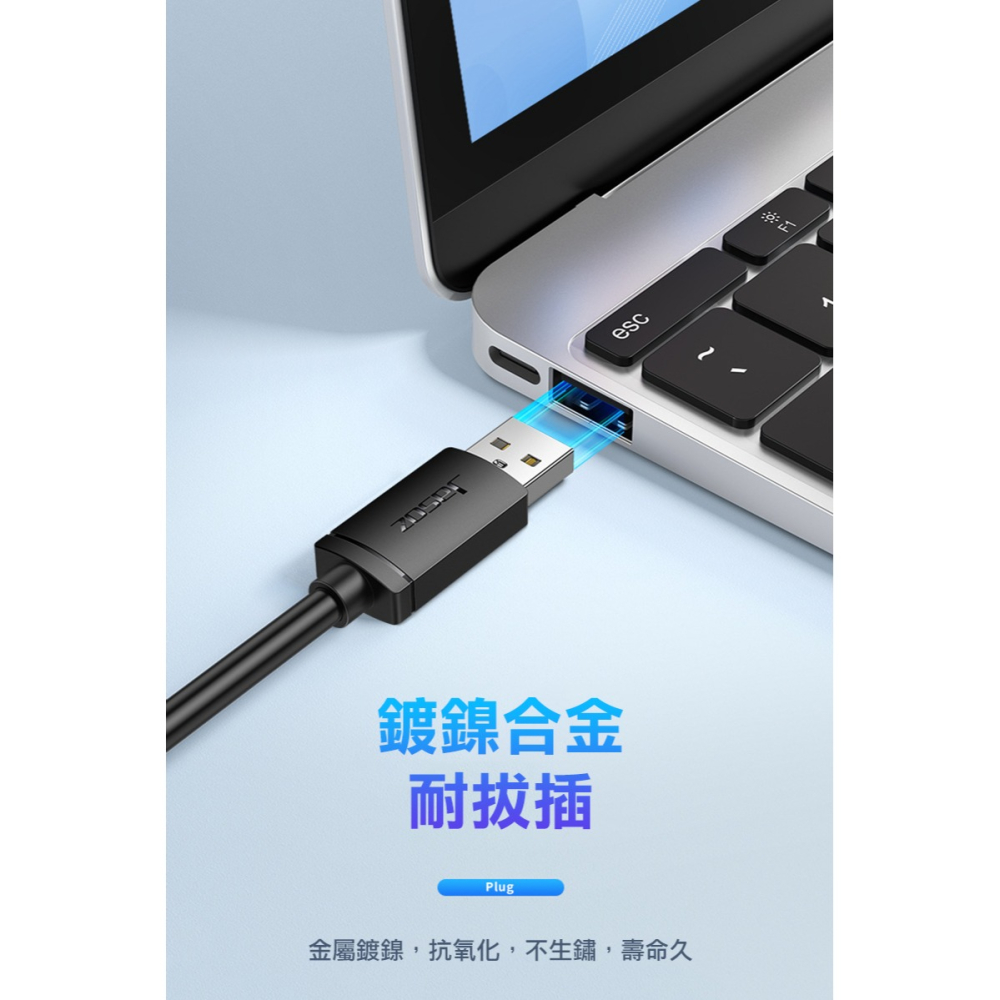 Jasoz D107 USB 公對公數據線/對拷線(1.5M) USB-A to USB-A 磁環抗干擾-細節圖7