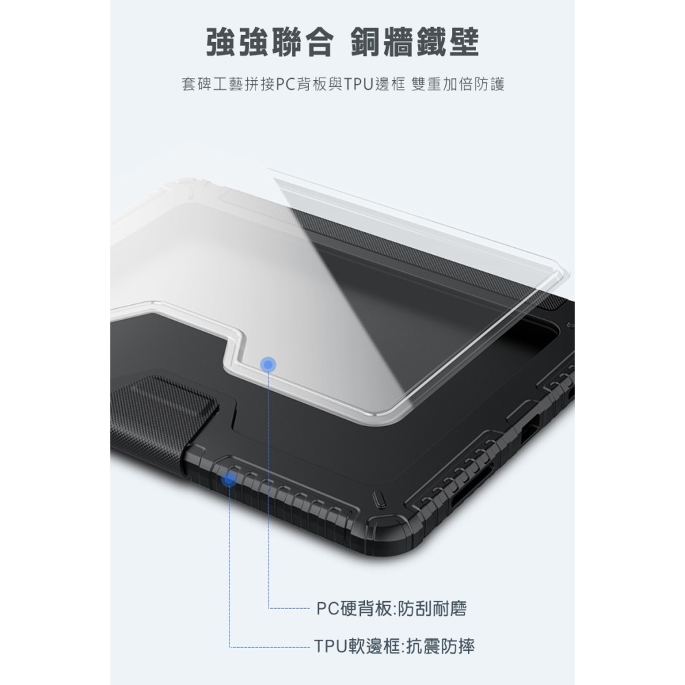 NILLKIN Apple iPad Air 4/5/6(M2)/Pro 2/3/4(M2) 悍甲 Pro iPad皮套-細節圖6