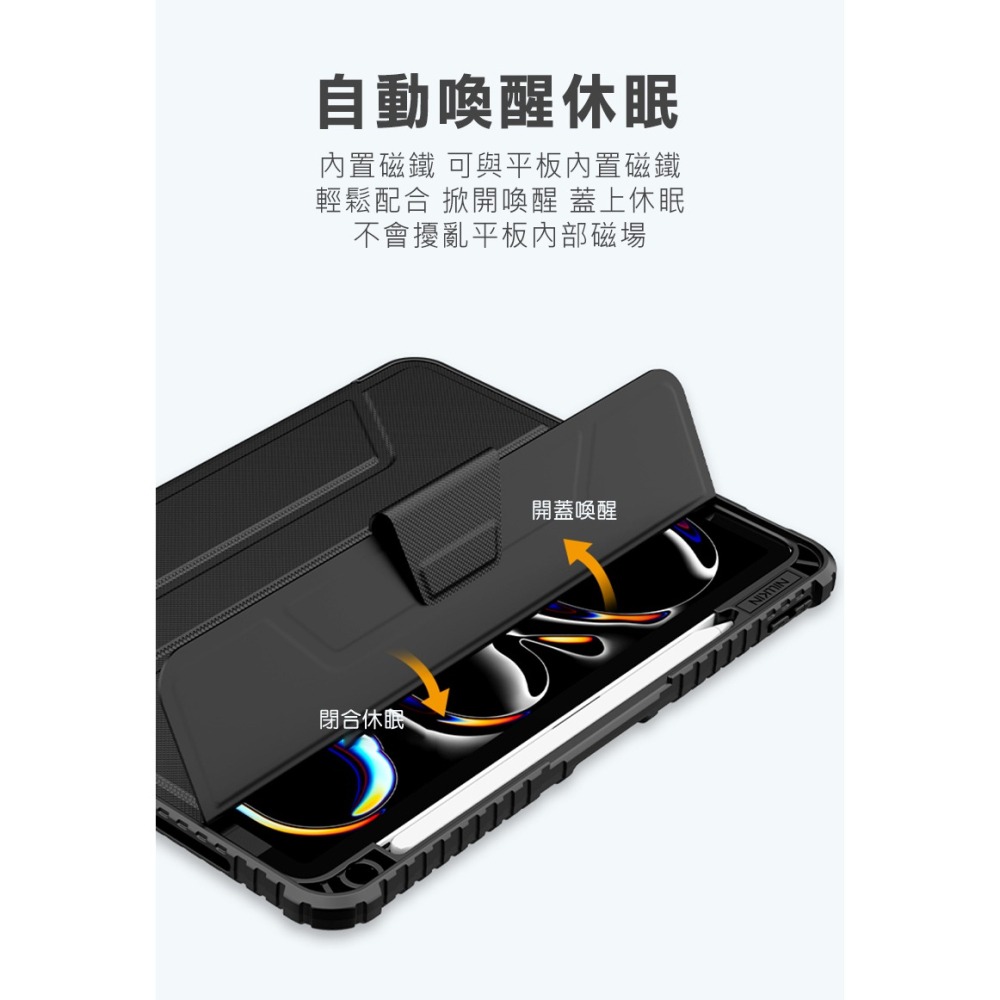 NILLKIN Apple iPad Air 4/5/6(M2)/Pro 2/3/4(M2) 悍甲 Pro iPad皮套-細節圖8