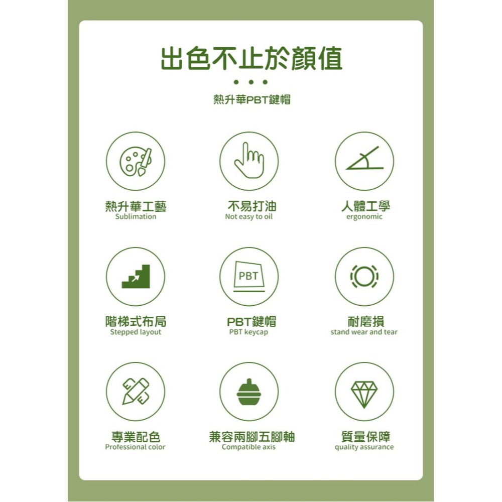 EWEADN 前行者 MX 十字軸 PBT 鍵帽 - 發財麻將 注音 倉頡-細節圖3