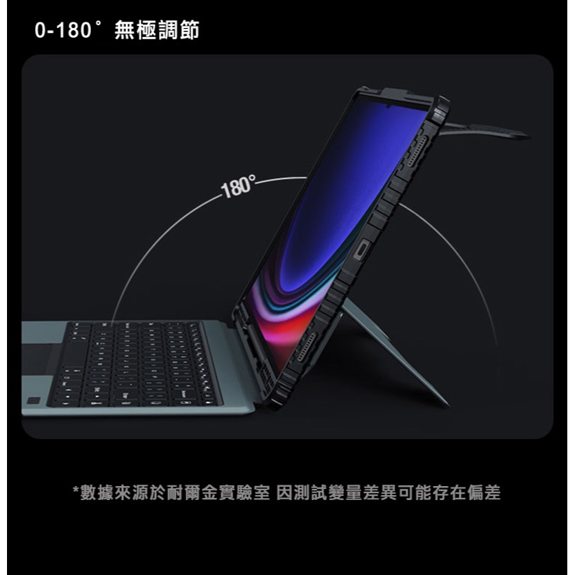 NILLKIN SAMSUNG 三星 Tab S9 Ultra 悍能鍵盤保護套(悍捷背光版)(平行輸入) 平板保護套-細節圖10