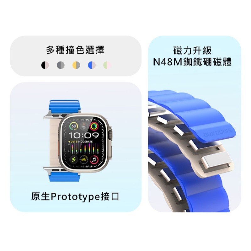 DUX DUCIS Apple 蘋果 Watch (38mm/40mm/41mm/42mm(十代)) SD 磁吸錶帶-細節圖5
