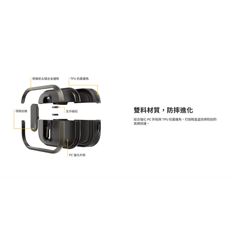 MAGEASY Apple AirPods Pro 2 / AirPods Pro 1 Odyssey 抗衝擊磁扣耳機殼-細節圖7