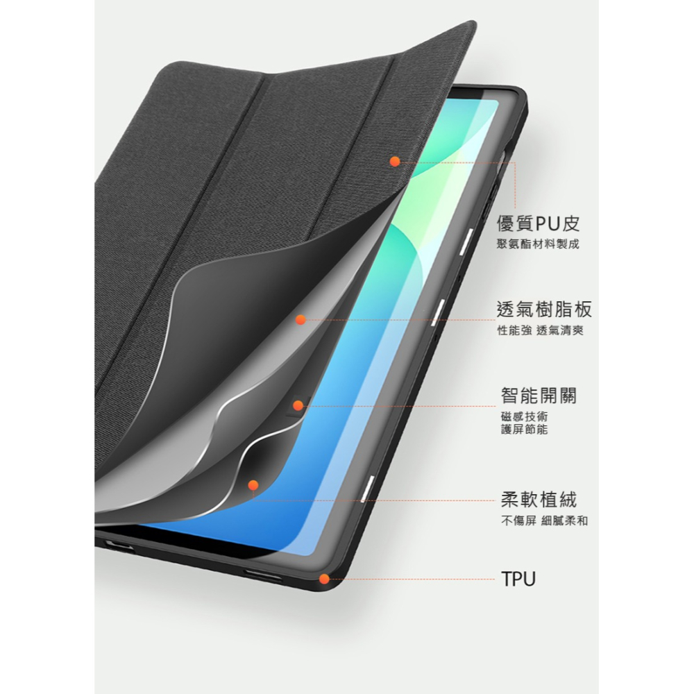 DUX DUCIS SAMSUNG 三星 Galaxy Tab S10 FE+ DOMO 筆槽防摔皮套 平板皮套 保護殼-細節圖11