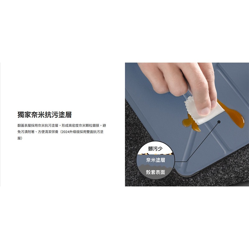 MAGEASY Apple iPad Mini 6/Mini 7(A17 Pro) FACET 全方位支架透明背蓋保護套-細節圖3