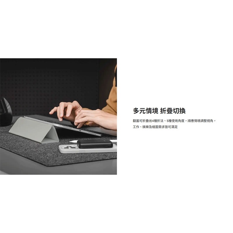 MAGEASY Apple iPad Mini 6/Mini 7(A17 Pro) FACET 全方位支架透明背蓋保護套-細節圖4