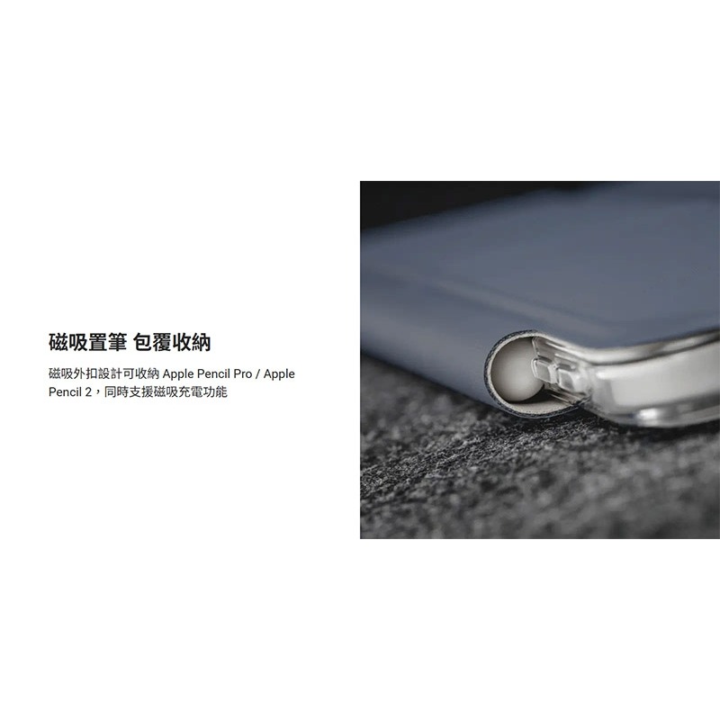 MAGEASY Apple iPad Mini 6/Mini 7(A17 Pro) FACET 全方位支架透明背蓋保護套-細節圖8