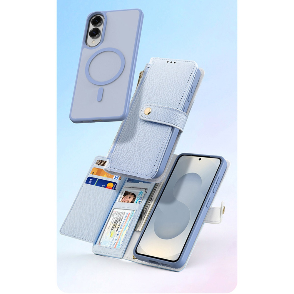 DUX DUCIS SAMSUNG 三星 Galaxy S25 Edge LAWA 二合一錢包保護套 側翻皮套 真皮皮套-細節圖3