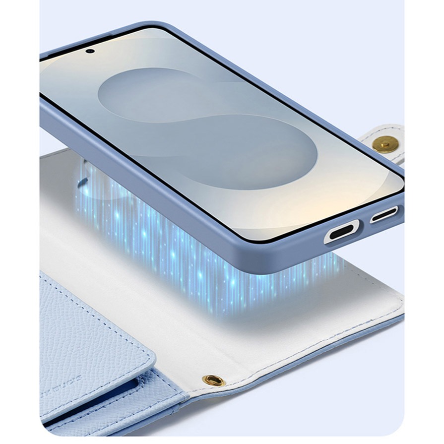 DUX DUCIS SAMSUNG 三星 Galaxy S25 Edge LAWA 二合一錢包保護套 側翻皮套 真皮皮套-細節圖8
