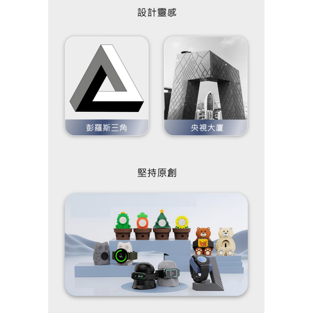 ENERGY FORT 手錶幾何支架(OPPO Watch X2 專用) 手表支架 充電支架(無附線)-細節圖4