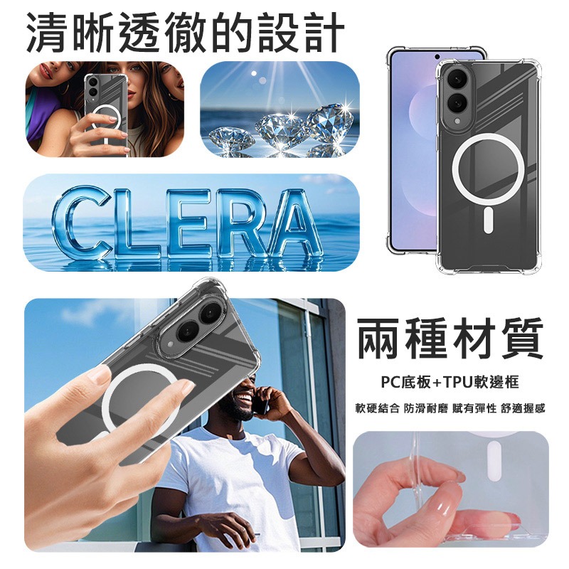 Imak 艾美克 SAMSUNG 三星 Galaxy S25 Edge 太空殼(磁吸款) 雙料殼 透明殼 保護殼 保護套-細節圖5
