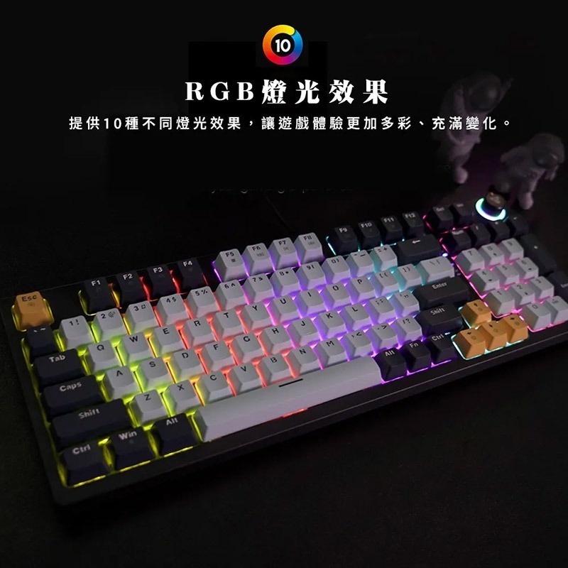 FANTECH MK890 ATOM96 95%可換軸體RGB機械式鍵盤 有線鍵盤 電競鍵盤 注音 倉頡-細節圖6