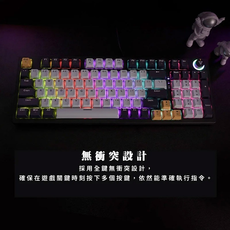 FANTECH MK890 ATOM96 95%可換軸體RGB機械式鍵盤 有線鍵盤 電競鍵盤 注音 倉頡-細節圖7