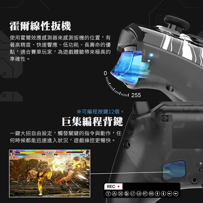 FANTECH WGP15A 無線賽車遊戲專用線性扳機震動搖桿 遊戲手把-細節圖3