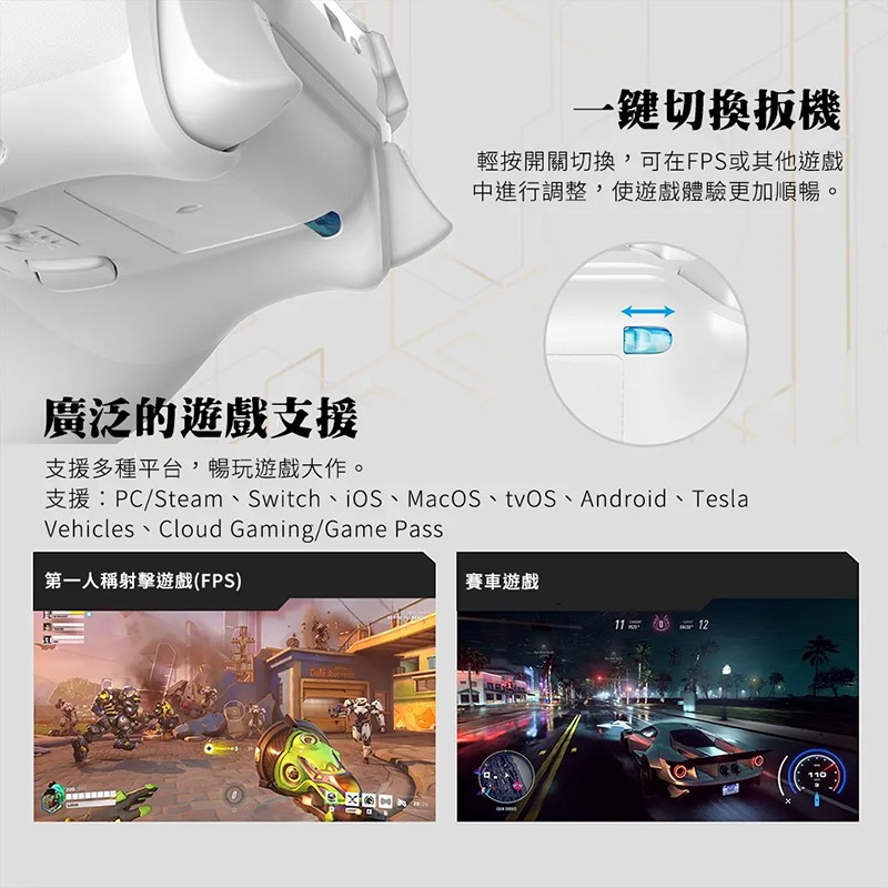 FANTECH WGP15A 無線賽車遊戲專用線性扳機震動搖桿 遊戲手把-細節圖4