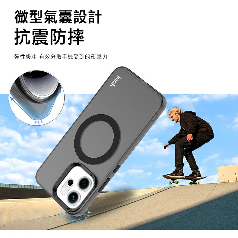 Imak 艾美克 OPPO Reno 14 5G 巧克力保護套(磁吸款) 保護殼 輕薄 透明套 TPU軟套 不易發黃-細節圖4