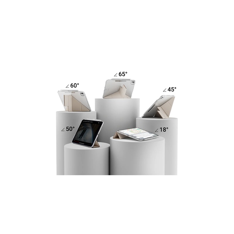 MAGEASY iPad Air 13 (M2/M3)/Pro 12.9 Facet 全方位支架透明背蓋保護套 (筆槽款-細節圖6