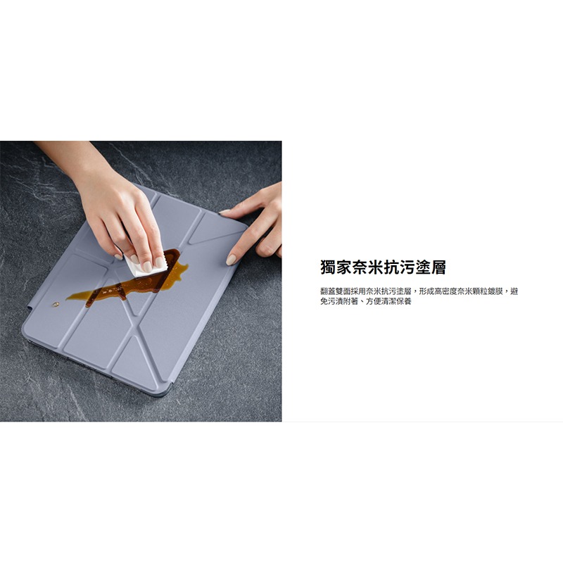 MAGEASY iPad Air 13 (M2/M3)/Pro 12.9 Facet 全方位支架透明背蓋保護套 (筆槽款-細節圖7