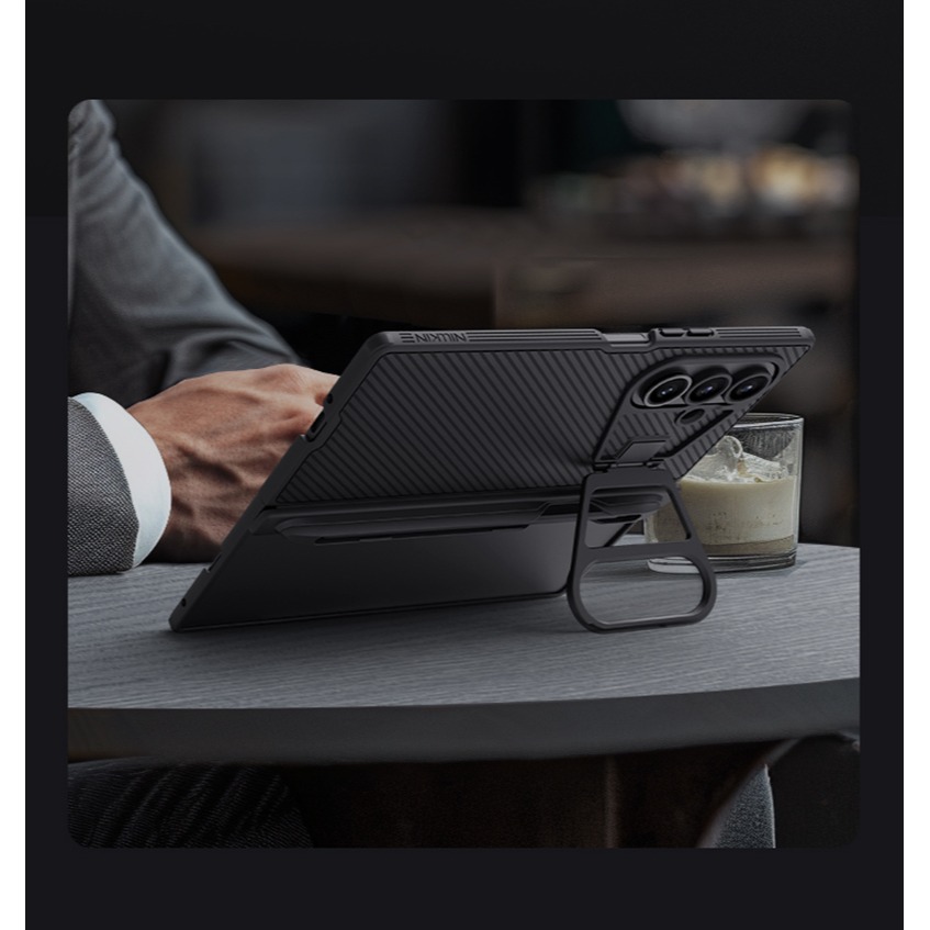 NILLKIN SAMSUNG Galaxy Z Fold 7 5G 黑鏡 Prop 磁吸保護殼(透明鏡蓋)(攜筆款)-細節圖9