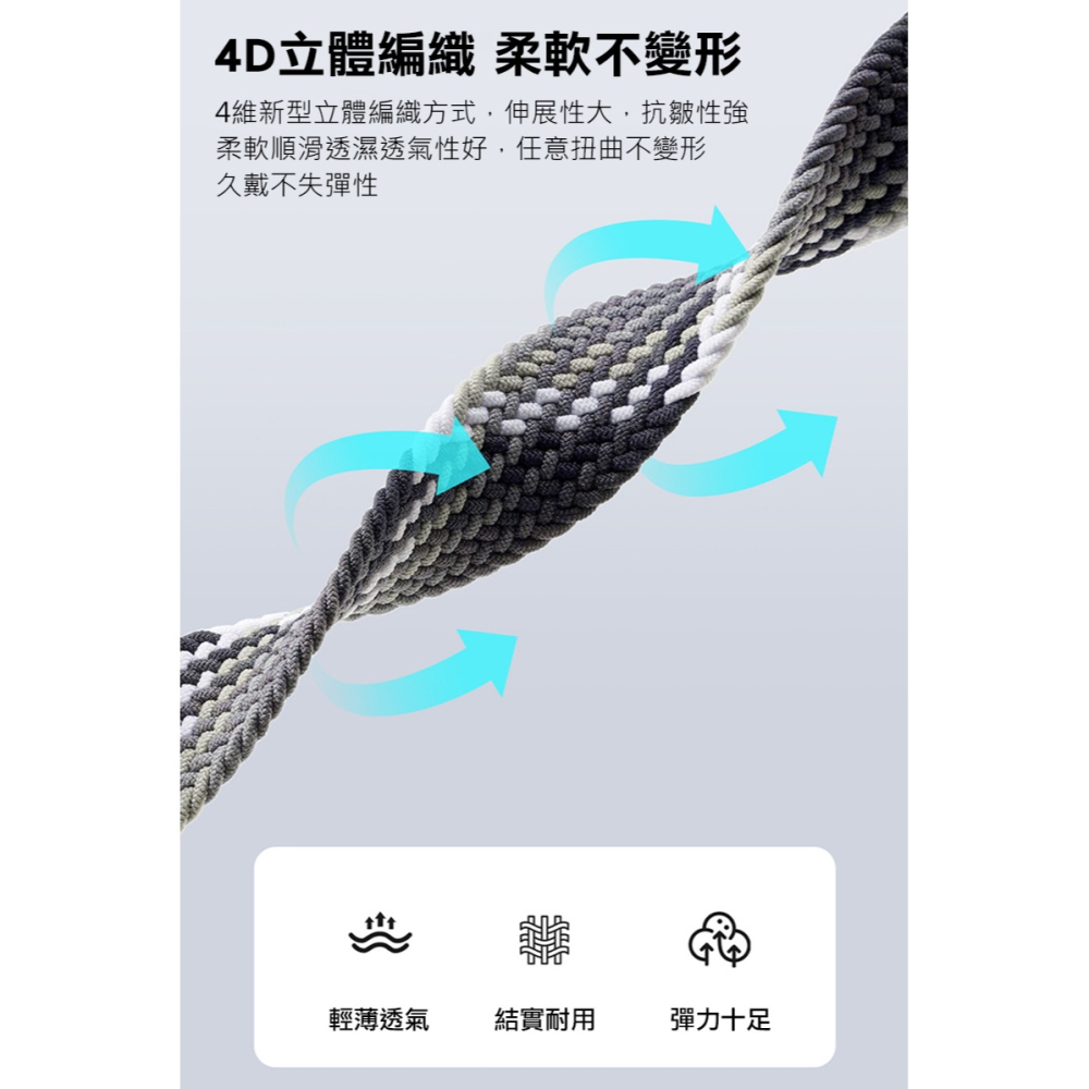 DUX DUCIS Apple Watch (42/44/45/46/49mm) 彈力磁吸扣編織錶帶 手錶帶 表帶 磁吸-細節圖5